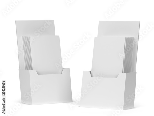 Blank brochure holder mockup