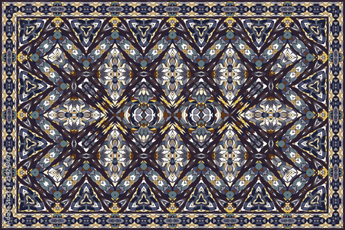 Persian colored carpet.