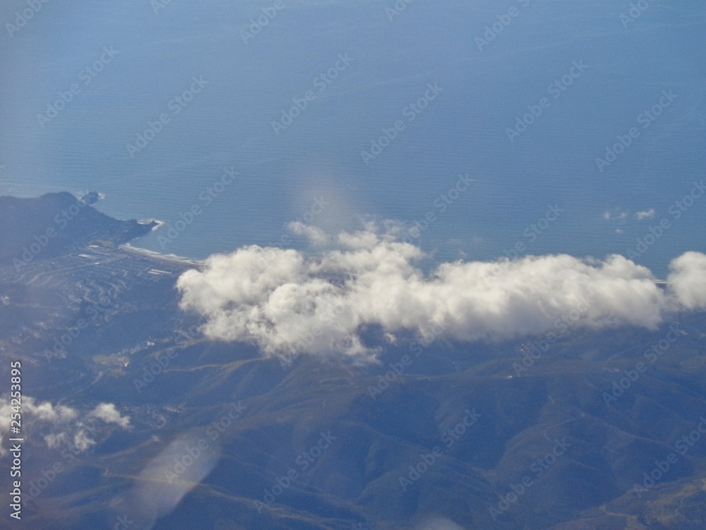 Fototapeta premium view from the window planes to landscapes