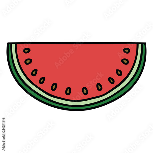 quirky hand drawn cartoon watermelon