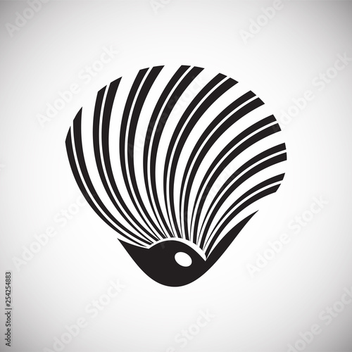 Sea Shell icon on white background for graphic and web design. Simple vector sign. Internet concept symbol for website button or mobile app.