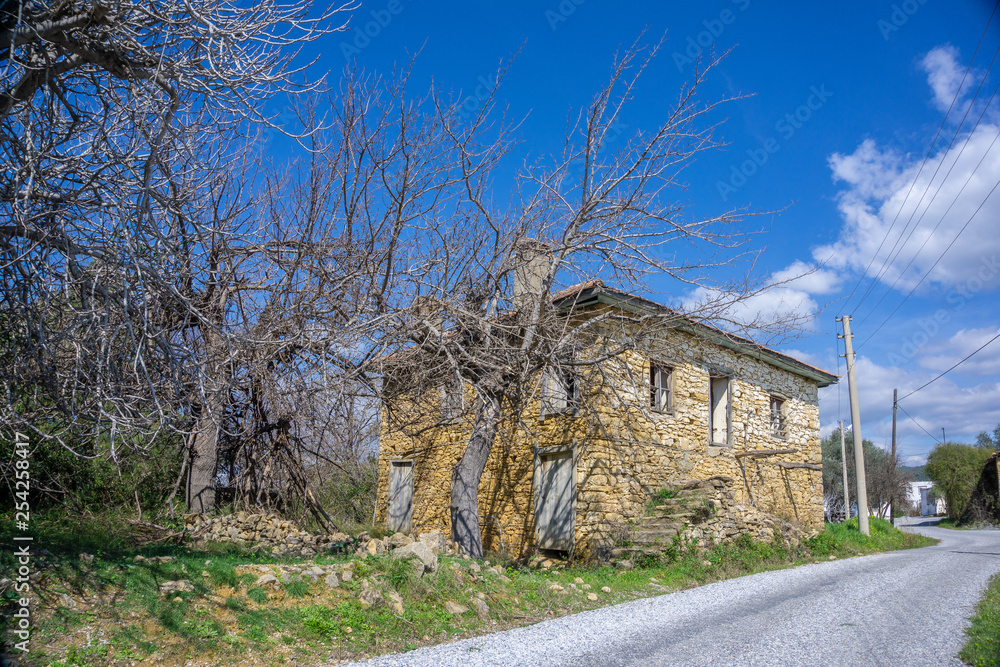old abandoned house in turkey village