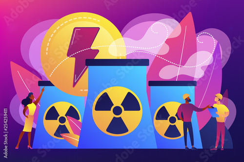 Nuclear energy concept vector illustration.