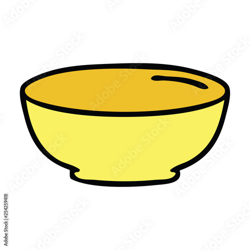 quirky hand drawn cartoon bowl