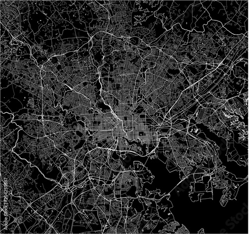 map of the city of Baltimore, Maryland, USA
