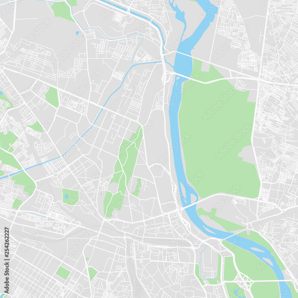 Downtown vector map of Delhi, India