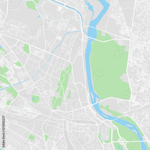 Downtown vector map of Delhi, India