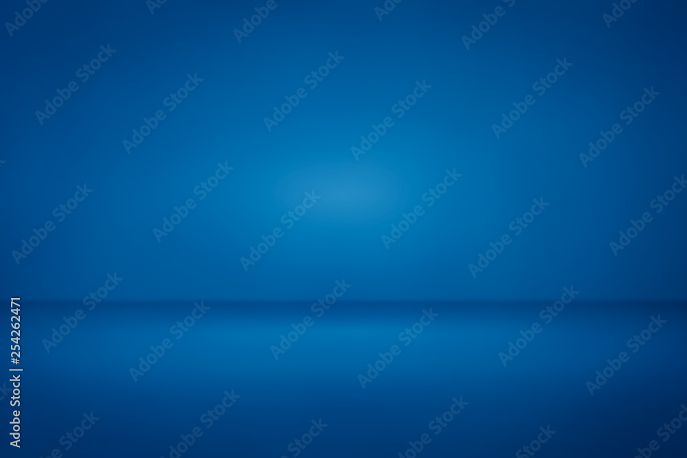 blue room studio light gradient background us for backdrop or logo or text composition for magazine or graphic design background