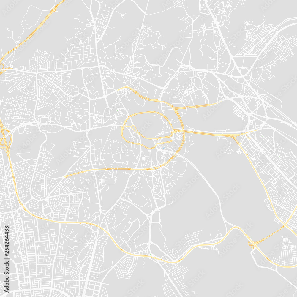 Obraz premium Downtown vector map of Mecca, Saudi Arabia