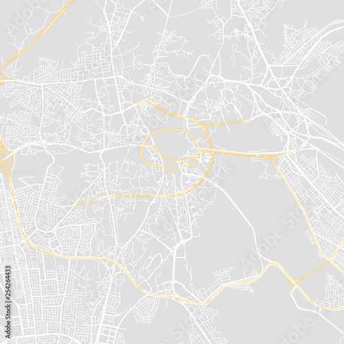 Downtown vector map of Mecca, Saudi Arabia