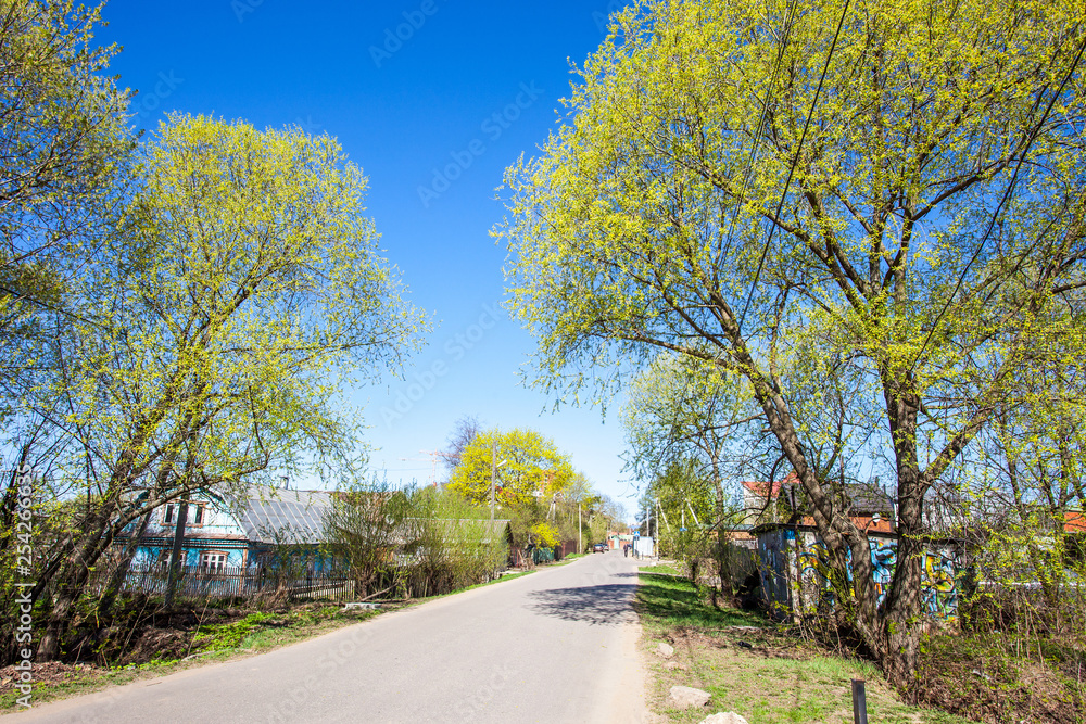 Spring in the Russian village. Landscape Spring in the Russian village. Landscape