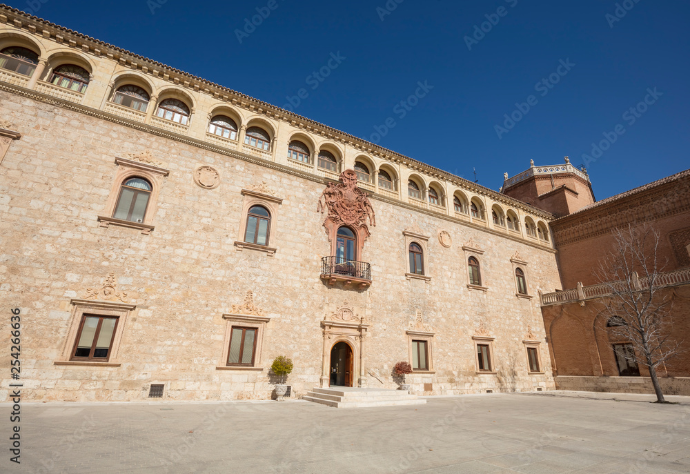 Archbishop palace and Convent of San Bernardo in Alcala de Henares, Madrid, Spain.
