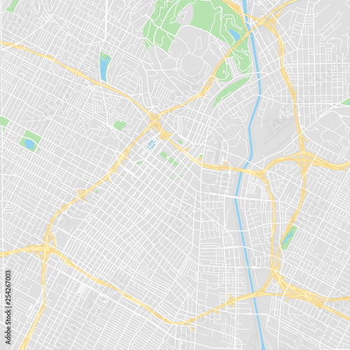 Downtown vector map of Los Angeles, United States