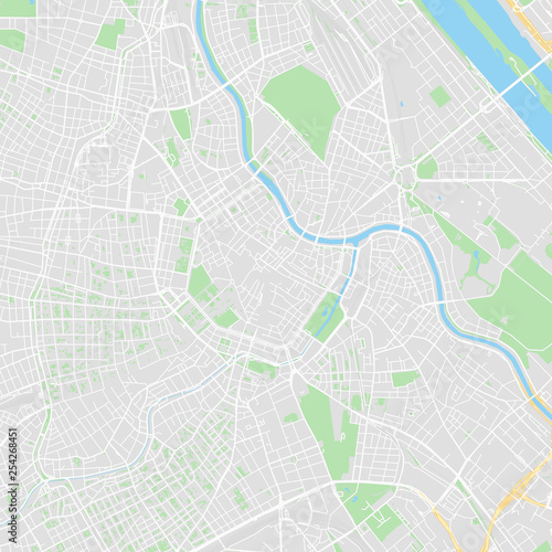 Downtown vector map of Vienna, Austria
