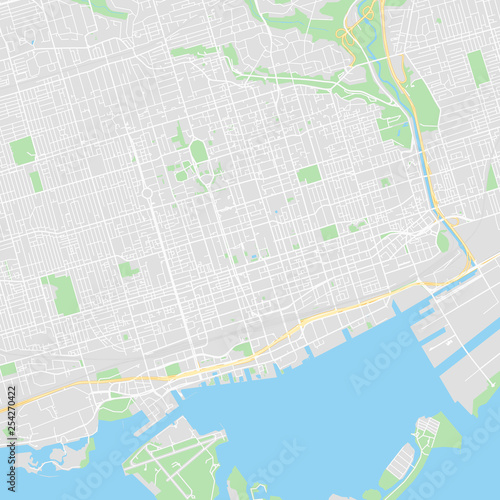 Downtown vector map of Toronto, Canada
