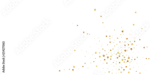 Gold stars random luxury sparkling confetti. Scatt