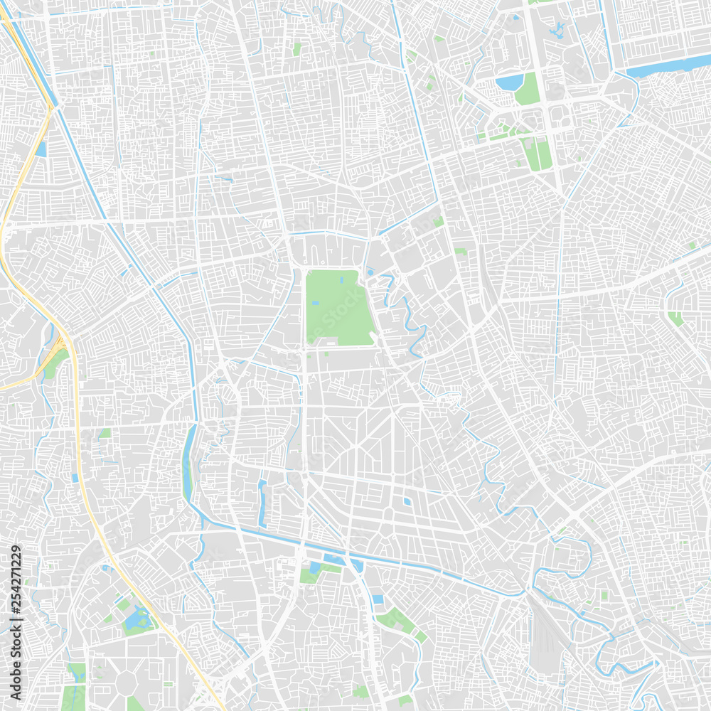 Downtown vector map of Jakarta, Indonesia