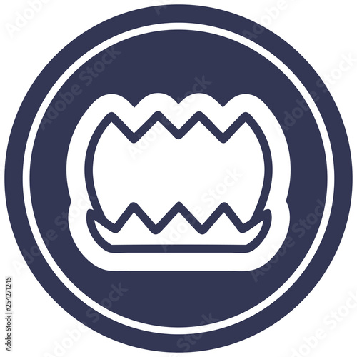 lotus flower circular icon
