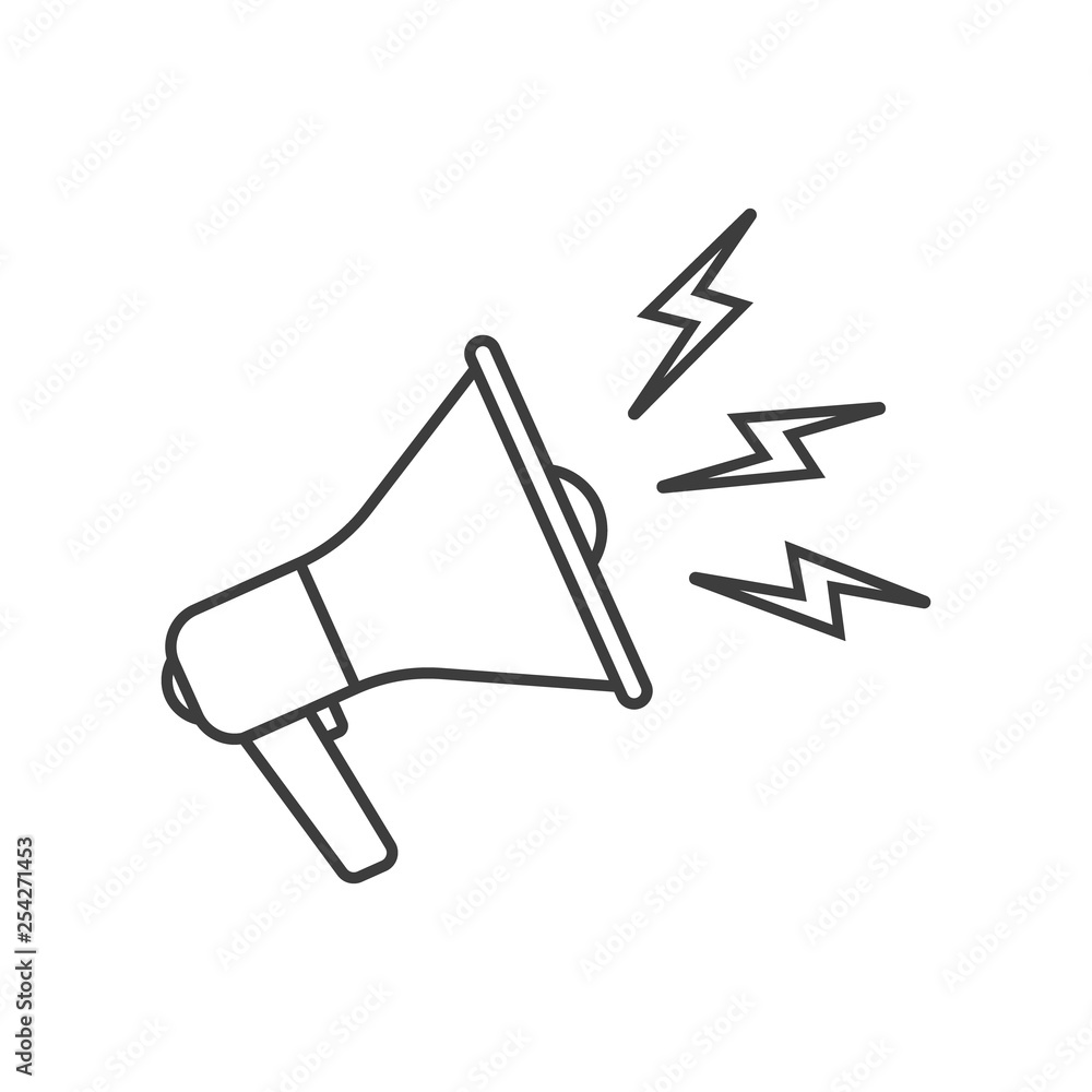 Loudspeaker line icon design. Vector. Loudspeaker line icon design. Vector.