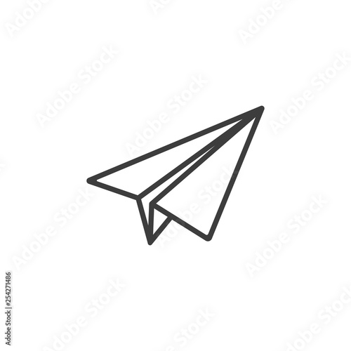 Paper plane icon. Vector. Isolated.