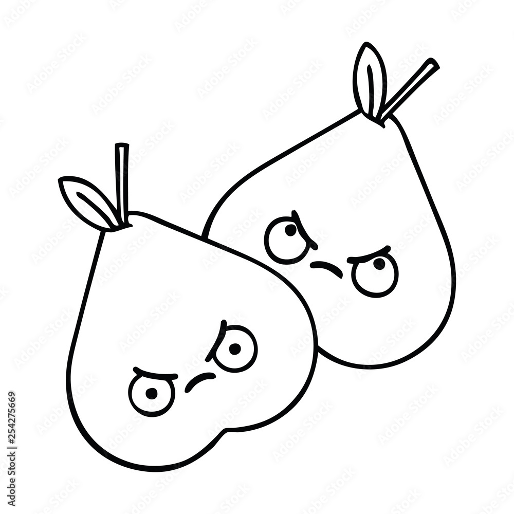 line drawing cartoon pears line drawing cartoon pears