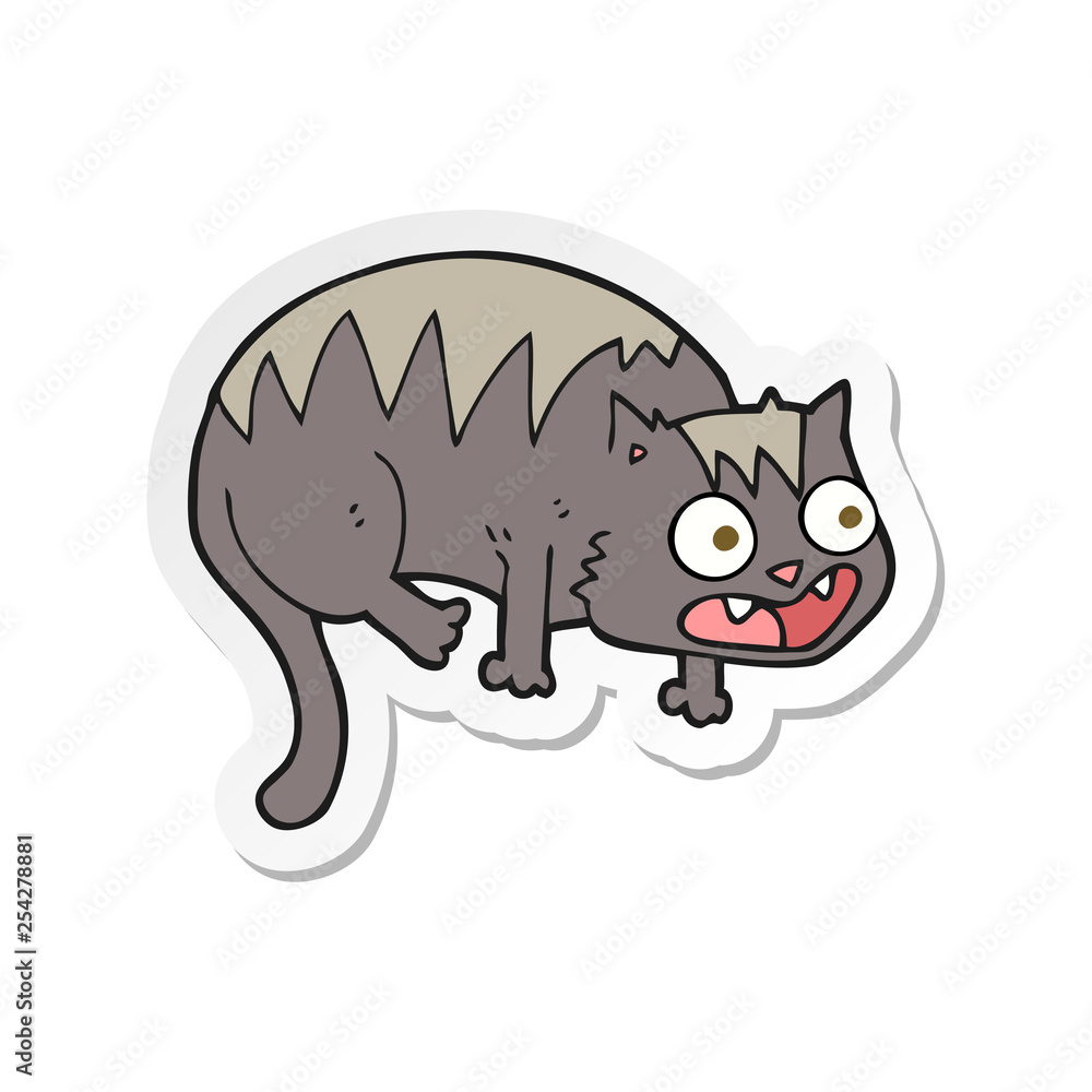 Obraz premium sticker of a cartoon cat