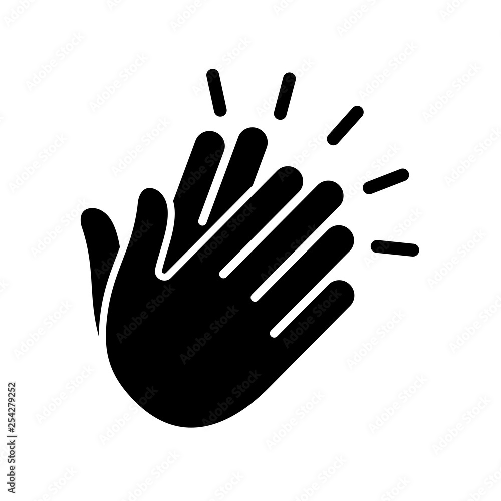 Obraz premium Hands clapping icon. Vector
