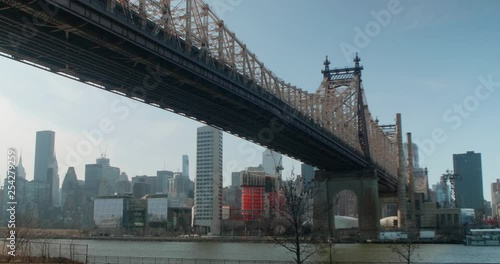 Queensborough Bridge in Long Island City, facing Manhattan, NY. photo