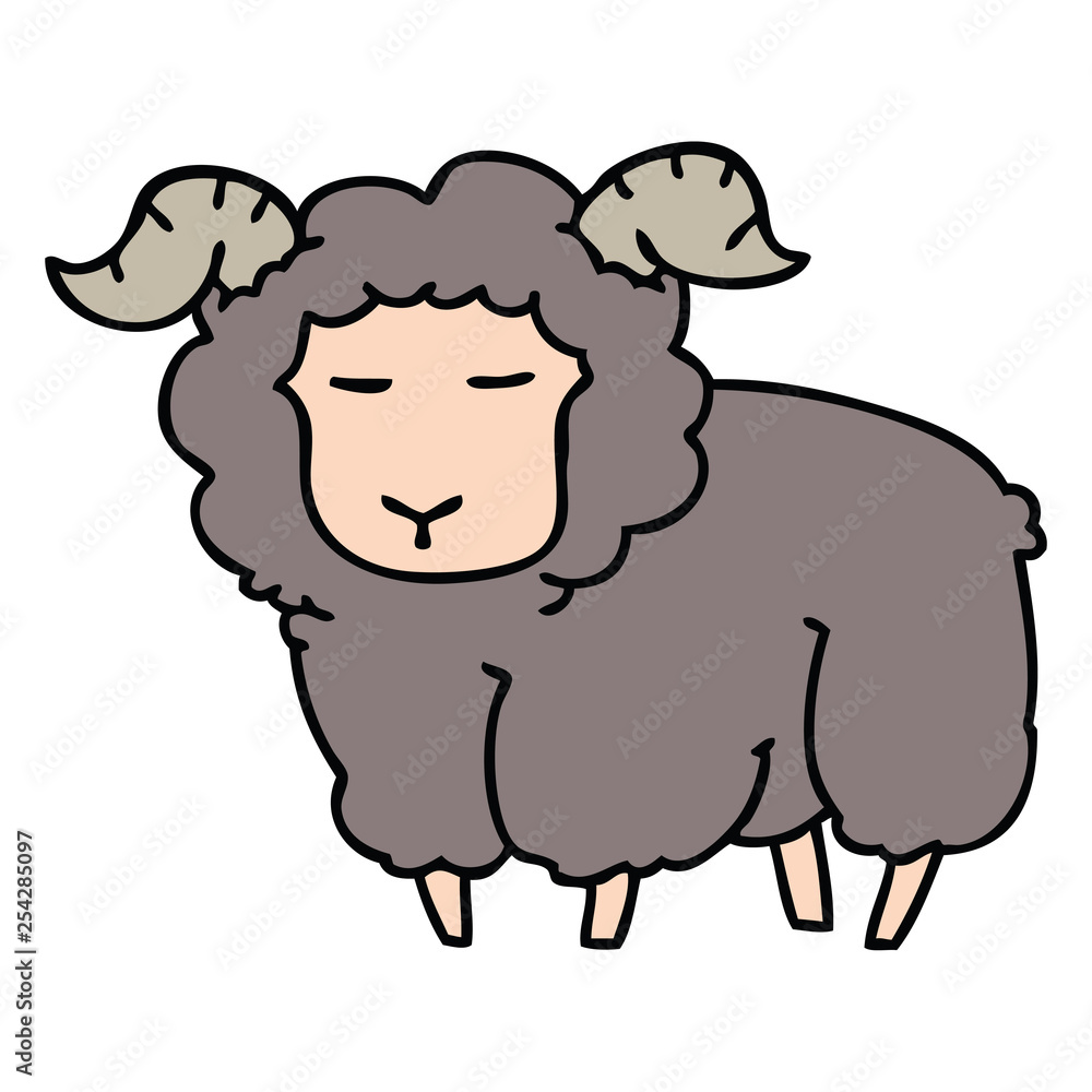 quirky hand drawn cartoon ram quirky hand drawn cartoon ram