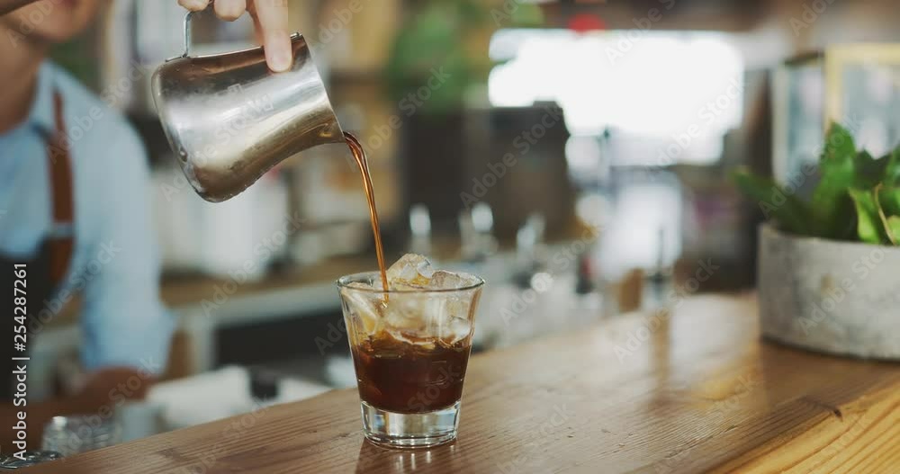 Iced coffee on a hot day