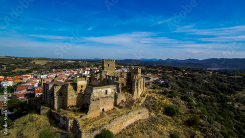 Extremadura.Aerial view in Belvis de Monroy. Caceres. Spain. Drone Photo