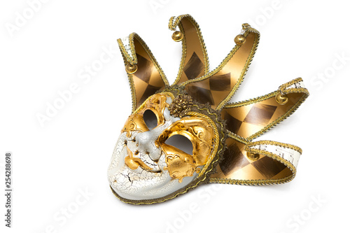 Venetian mask on a white background