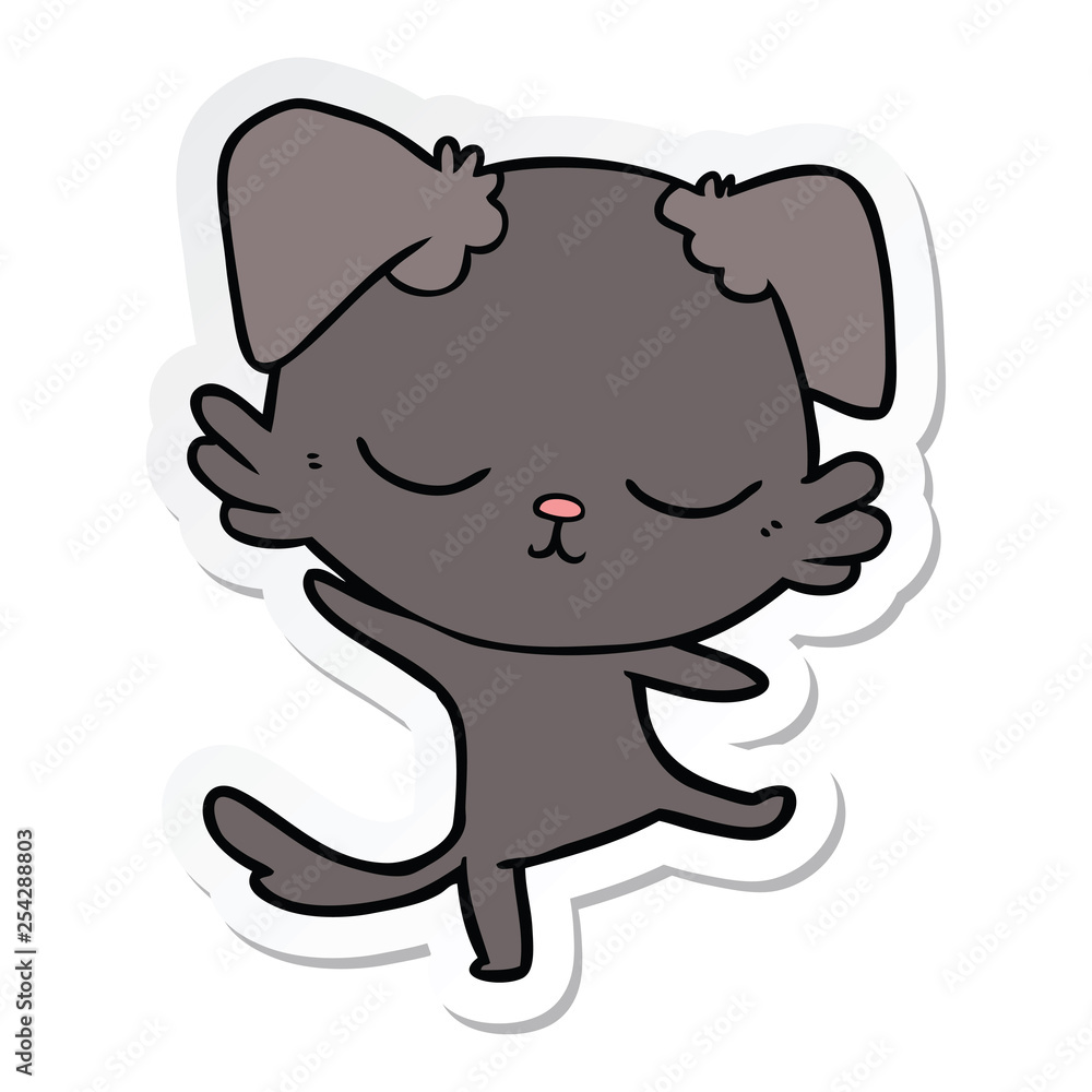 sticker of a cute cartoon dog sticker of a cute cartoon dog