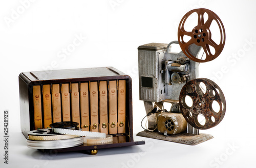 Old Vintage Movie Case and Reels.