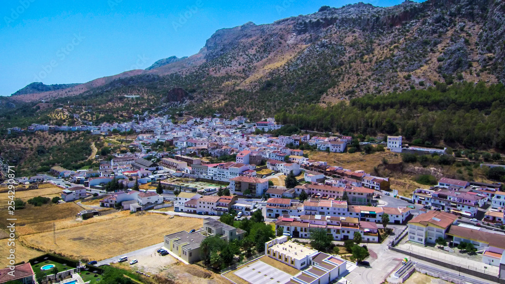 Malaga. Village of Benaojan. Andalusia.Spain. Drone Photo