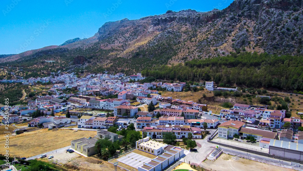 Malaga. Village of Benaojan. Andalusia.Spain. Drone Photo