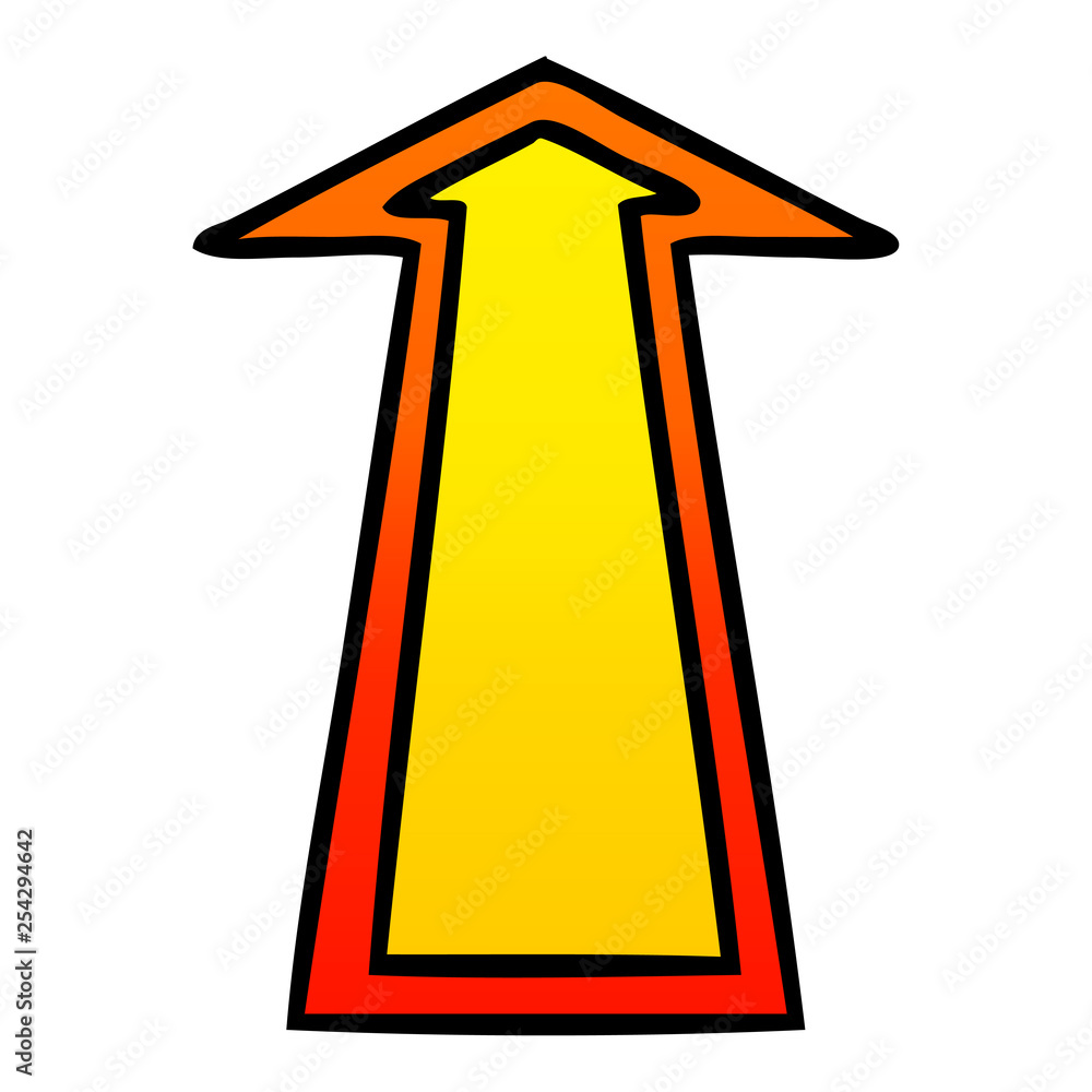 quirky gradient shaded cartoon arrow quirky gradient shaded cartoon arrow