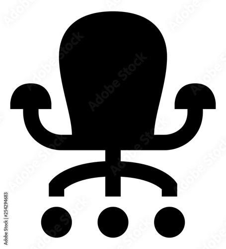 Office Desk Chair Vector Icon