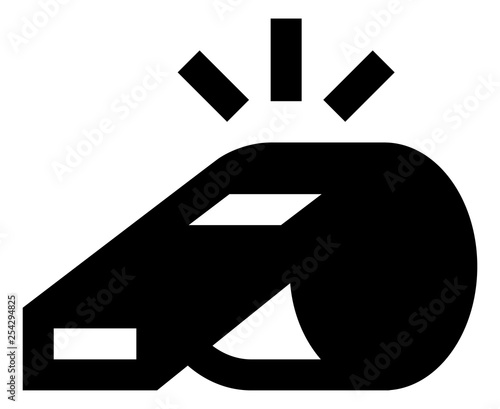 Whistle Signal Toot Vector Icon