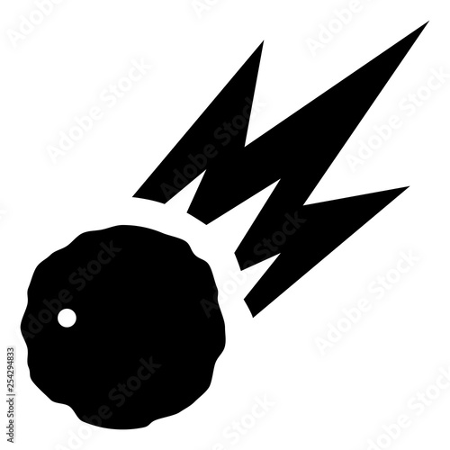 Asteroid Meteor Vector Icon