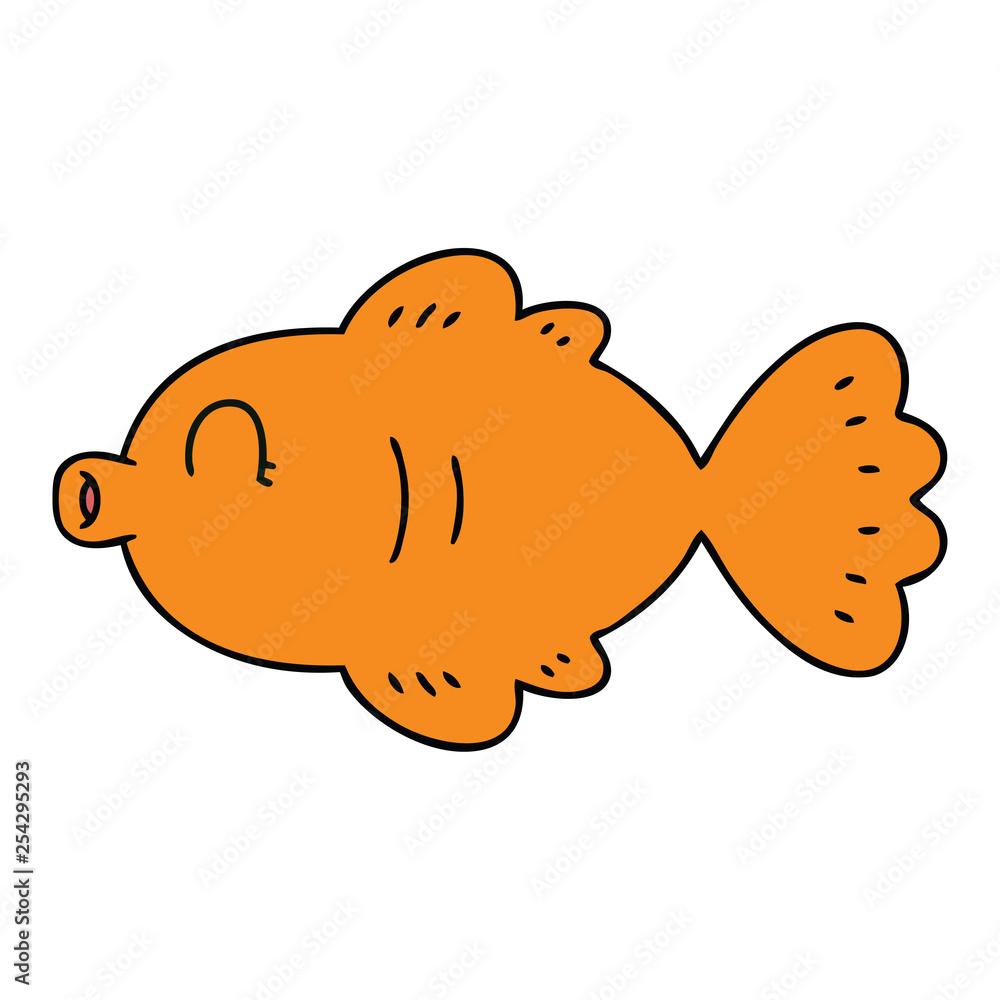 Fototapeta premium quirky hand drawn cartoon fish