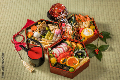 代表的な日本料理 折詰 Japanese food set(osechi)