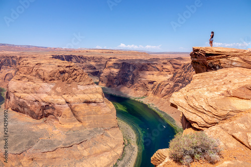High angle view of Horseshoe Bend, Colorado, USA