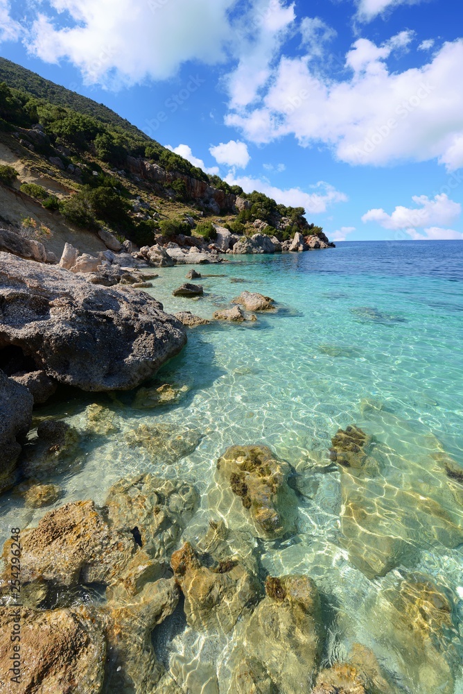 Landscape of Kefalonia island in Greece