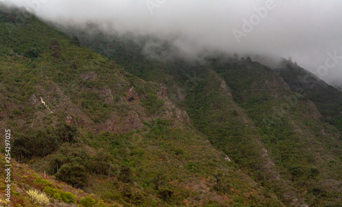 Typical clouds over the mountain in tenerife