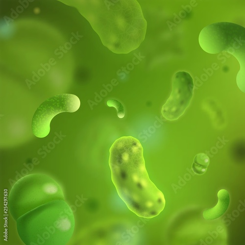 Viruses and bacteria infection cells
