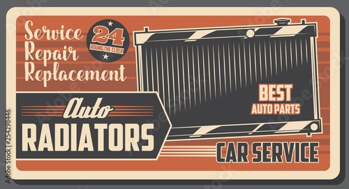 Car service, auto radiator and engine cooling
