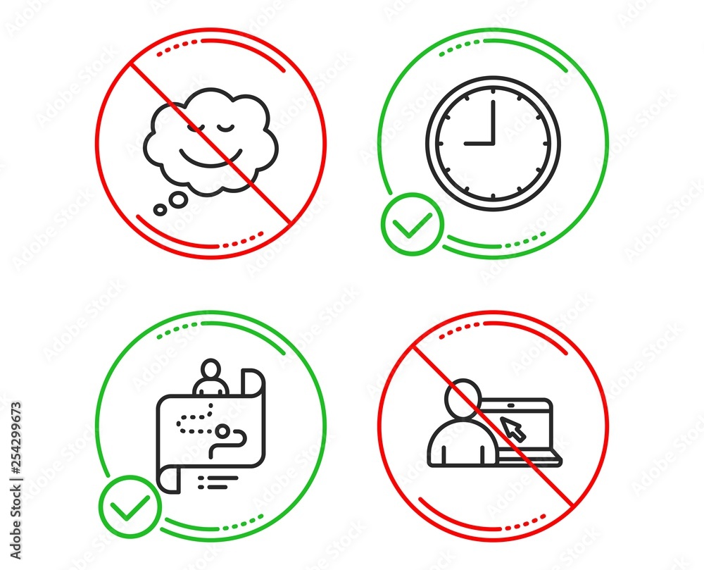 Do or Stop. Time, Speech bubble and Journey path icons simple set. Online education sign. Office clock, Comic chat, Project process. Internet lectures. Technology set. Line time do icon. Vector Do or Stop. Time, Speech bubble and Journey path icons simple set. Online education sign. Office clock, Comic chat, Project process. Internet lectures. Technology set. Line time do icon. Vector
