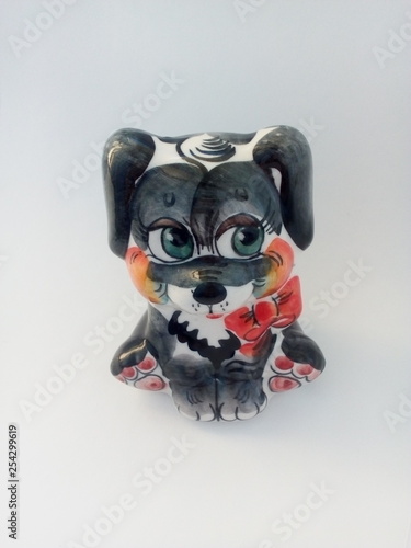 ceramic dog statuette