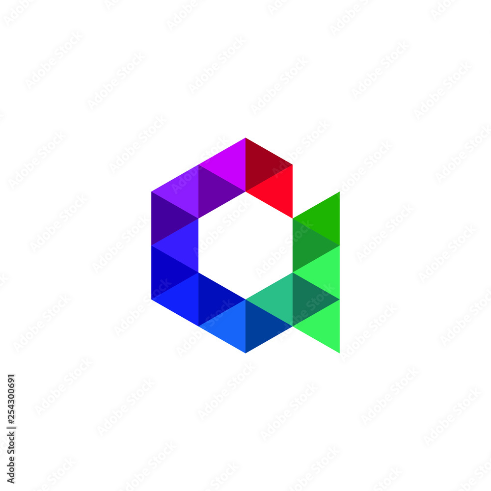 Letter A Lowercase polygon Style Colorful Alphabet Font Logo Vector Letter A Lowercase polygon Style Colorful Alphabet Font Logo Vector